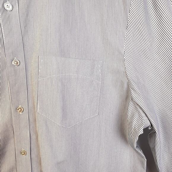 Richard Chai Button Down Shirt Women's XL White Gray Stripe Career Basic Work - Picture 5 of 11